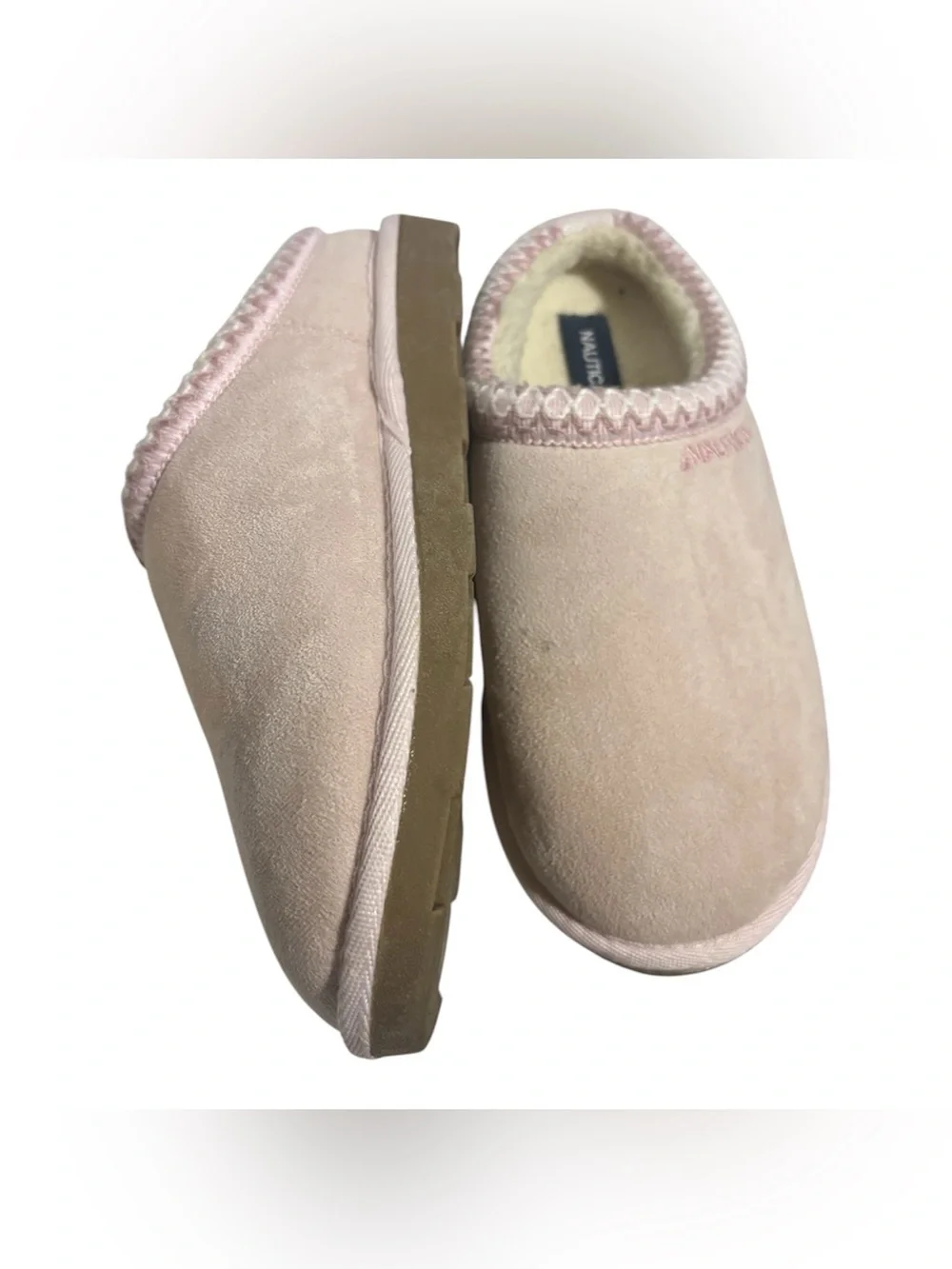 Nautica Kids Slip-On Slippers in Pale Pink